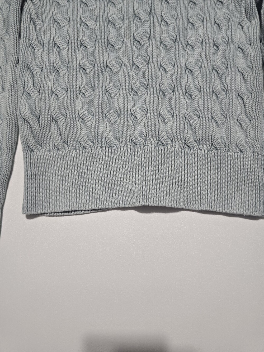 Polo Ralph Lauren Cable-Knit Cotton Crewneck Cardigan M - Picture 12 of 14